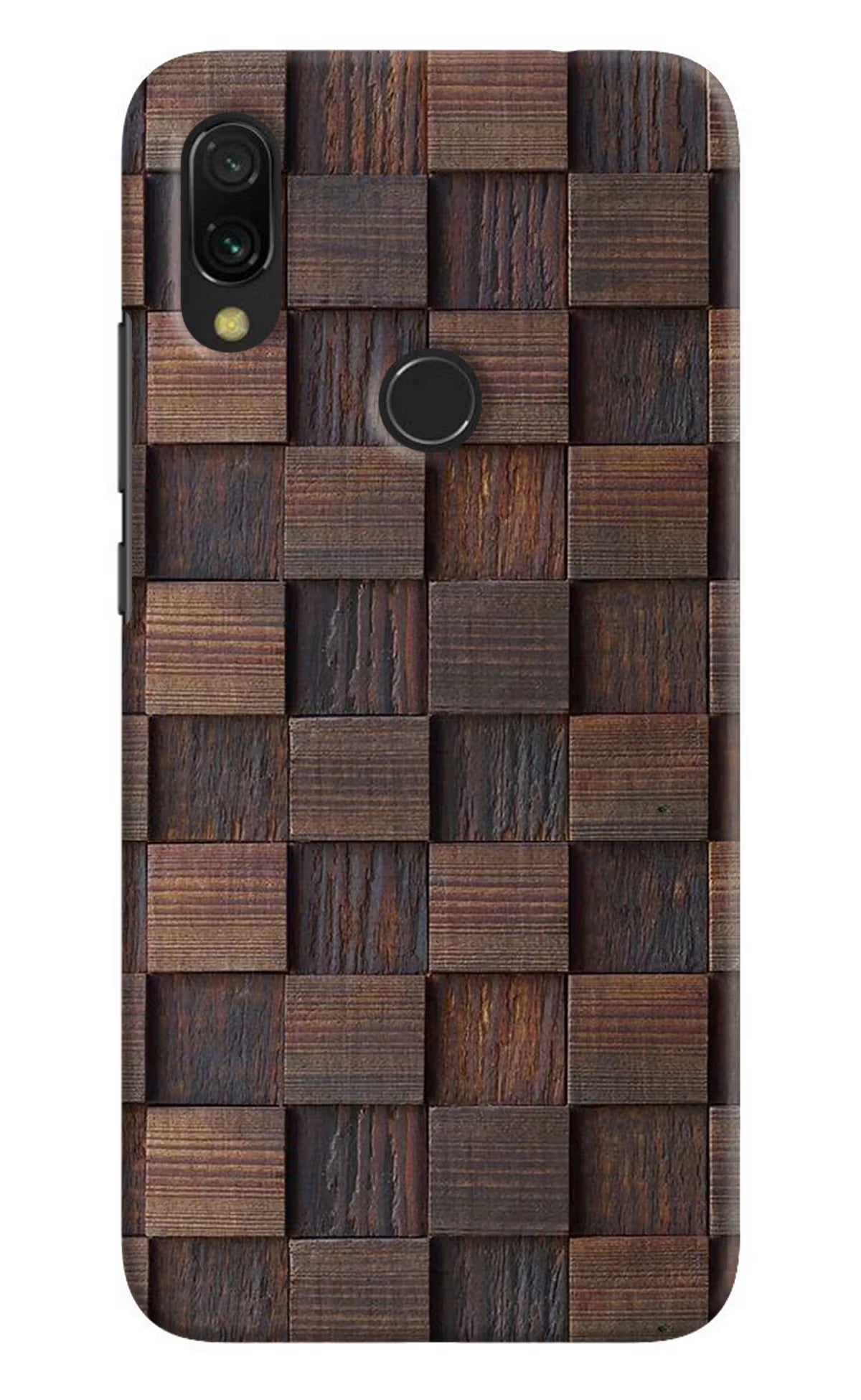 Wooden Cube Design Redmi 7 Hard Case Back Cover by Casekaro