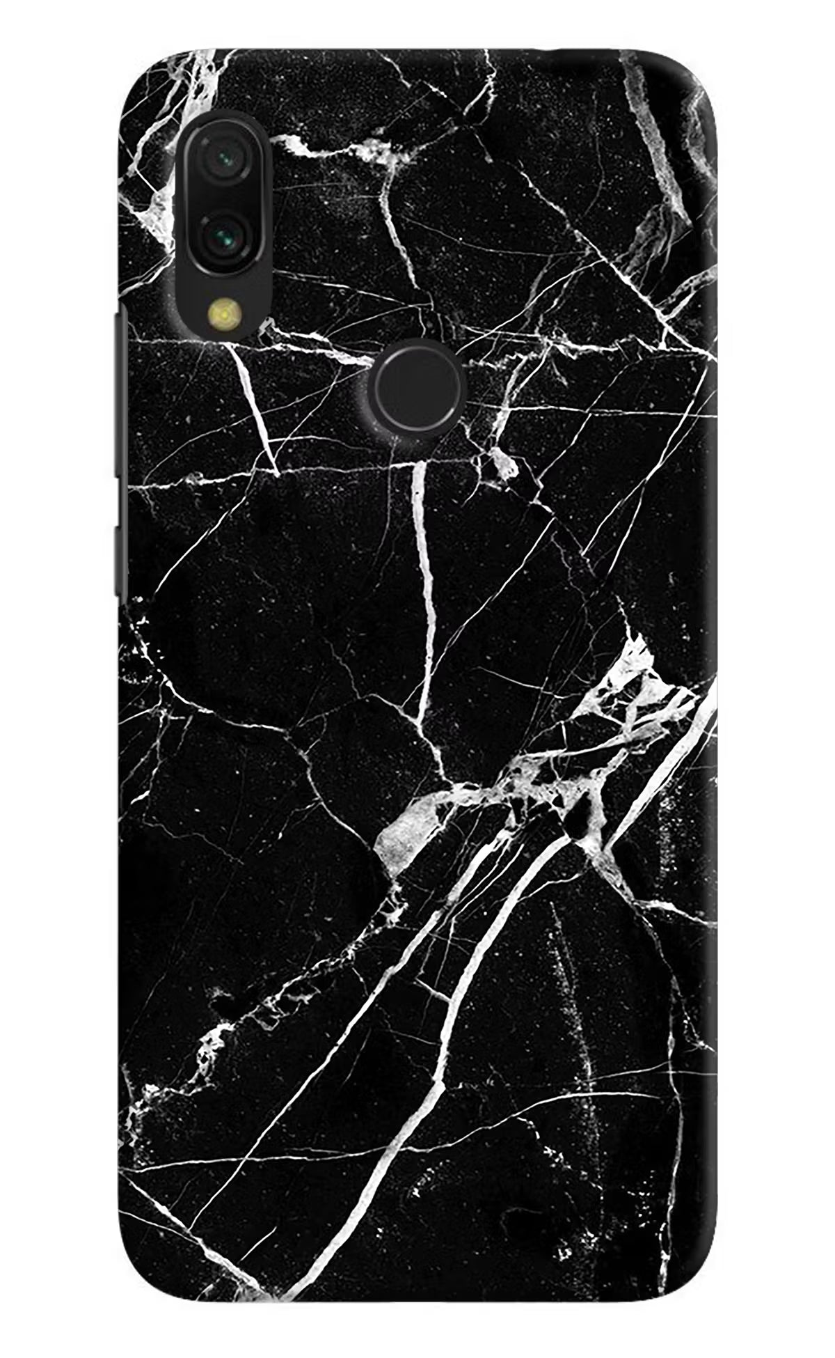 Black Marble Pattern Redmi 7 Hard Case Back Cover by Casekaro