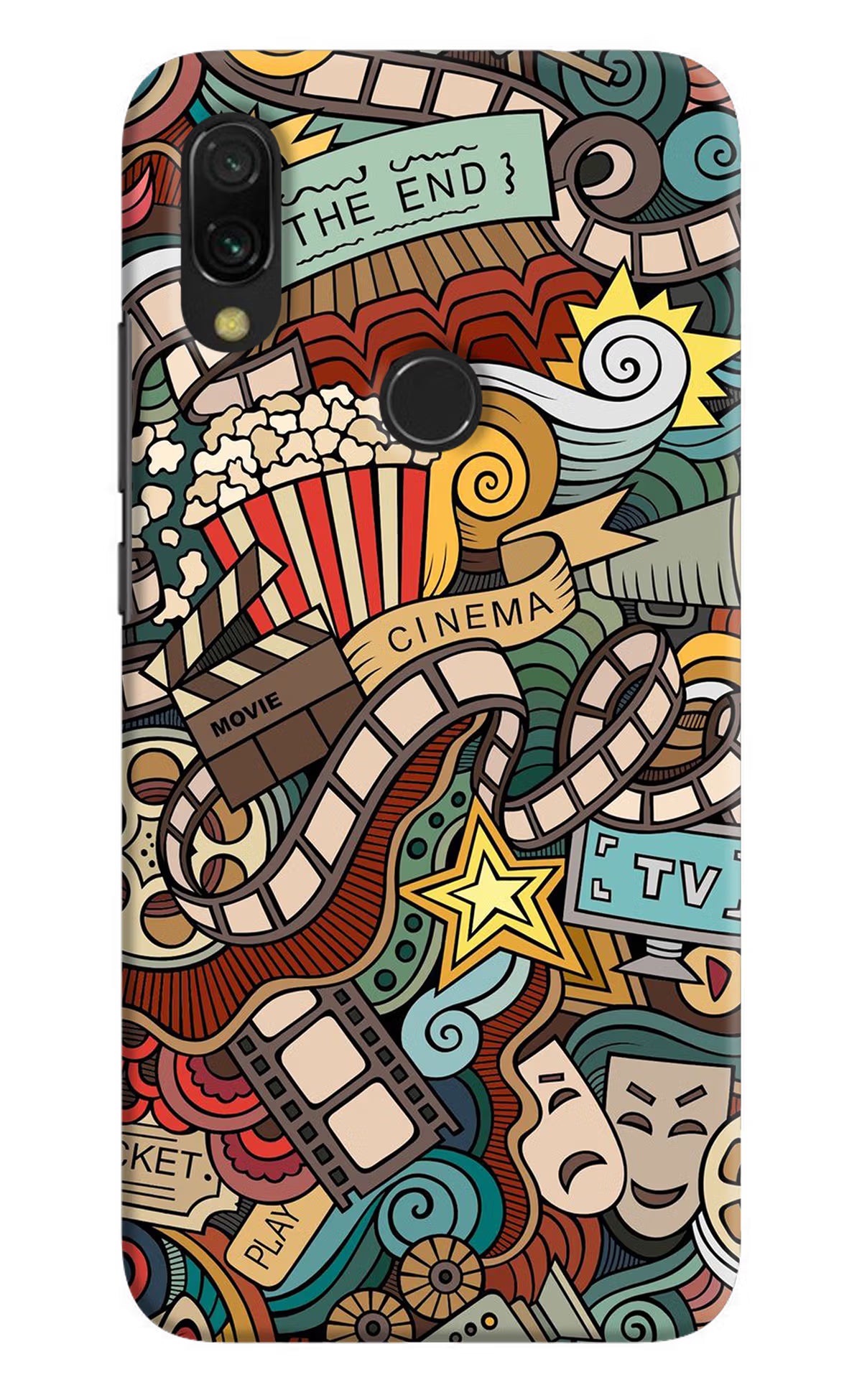 Cinema Abstract Redmi 7 Hard Case Back Cover by Casekaro
