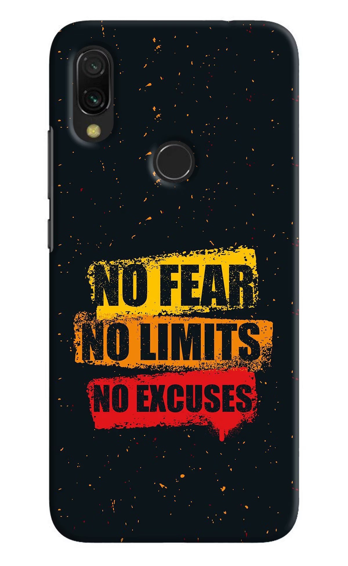 No Fear No Limits No Excuse Redmi 7 Hard Case Back Cover by Casekaro