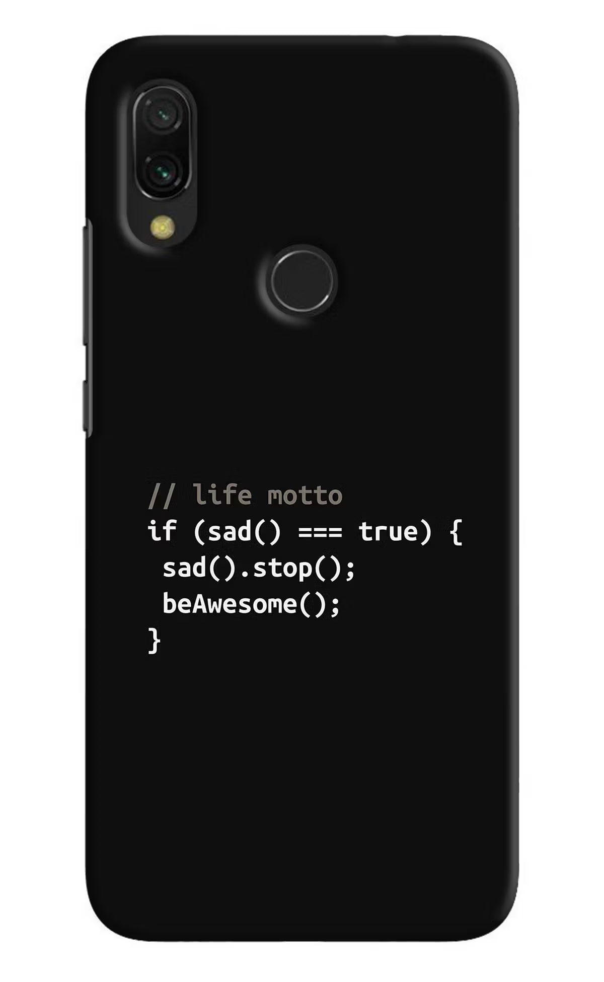 Life Motto Code Redmi 7 Hard Case Back Cover by Casekaro