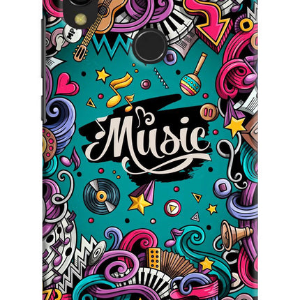 Music Graffiti Redmi 7 Hard Case Back Cover by Casekaro