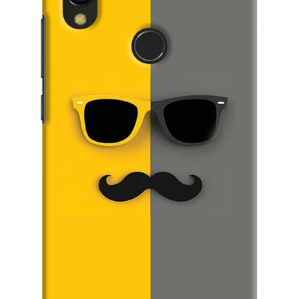 Sunglasses with Mustache Redmi 7 Hard Case Back Cover by Casekaro