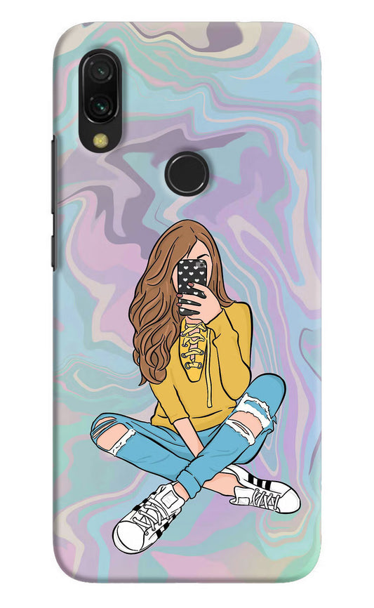 Selfie Girl Redmi 7 Hard Case Back Cover by Casekaro