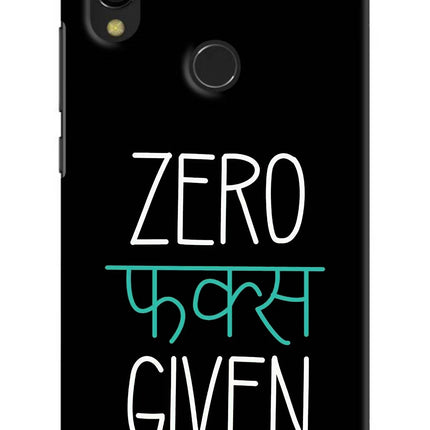Zero Fucks Given Redmi 7 Hard Case Back Cover by Casekaro