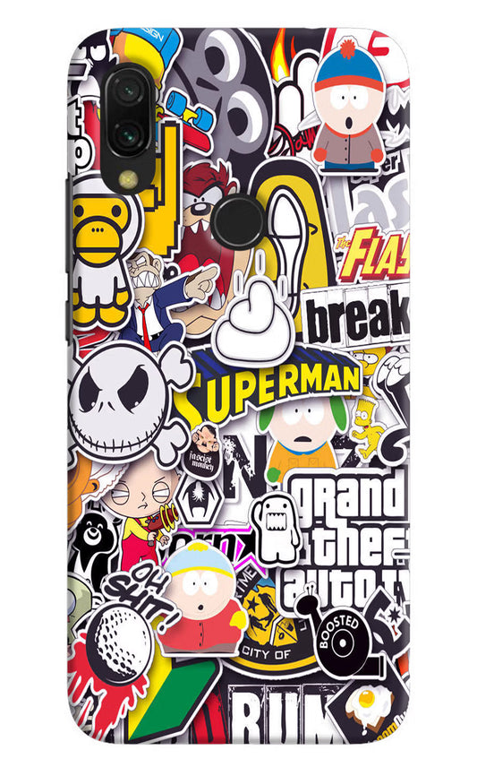 Sticker Bomb Redmi 7 Hard Case Back Cover by Casekaro