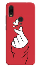 Korean Love Sign Redmi 7 Hard Case Back Cover by Casekaro