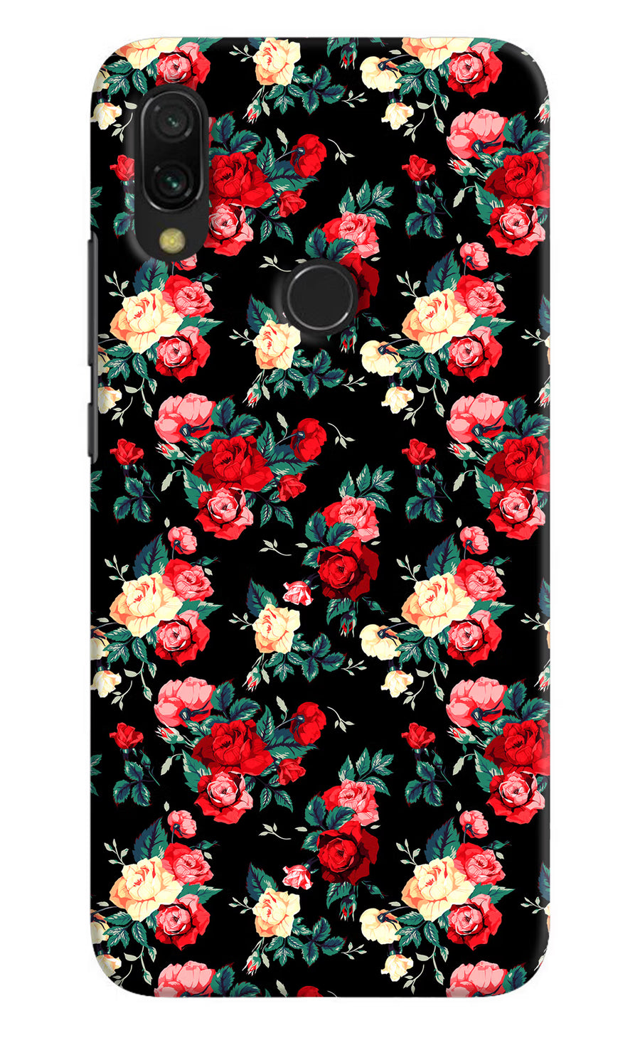 Rose Pattern Redmi 7 Back Cover, Hard case