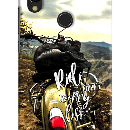 Ride More Worry Less Redmi 7 Hard Case Back Cover by Casekaro