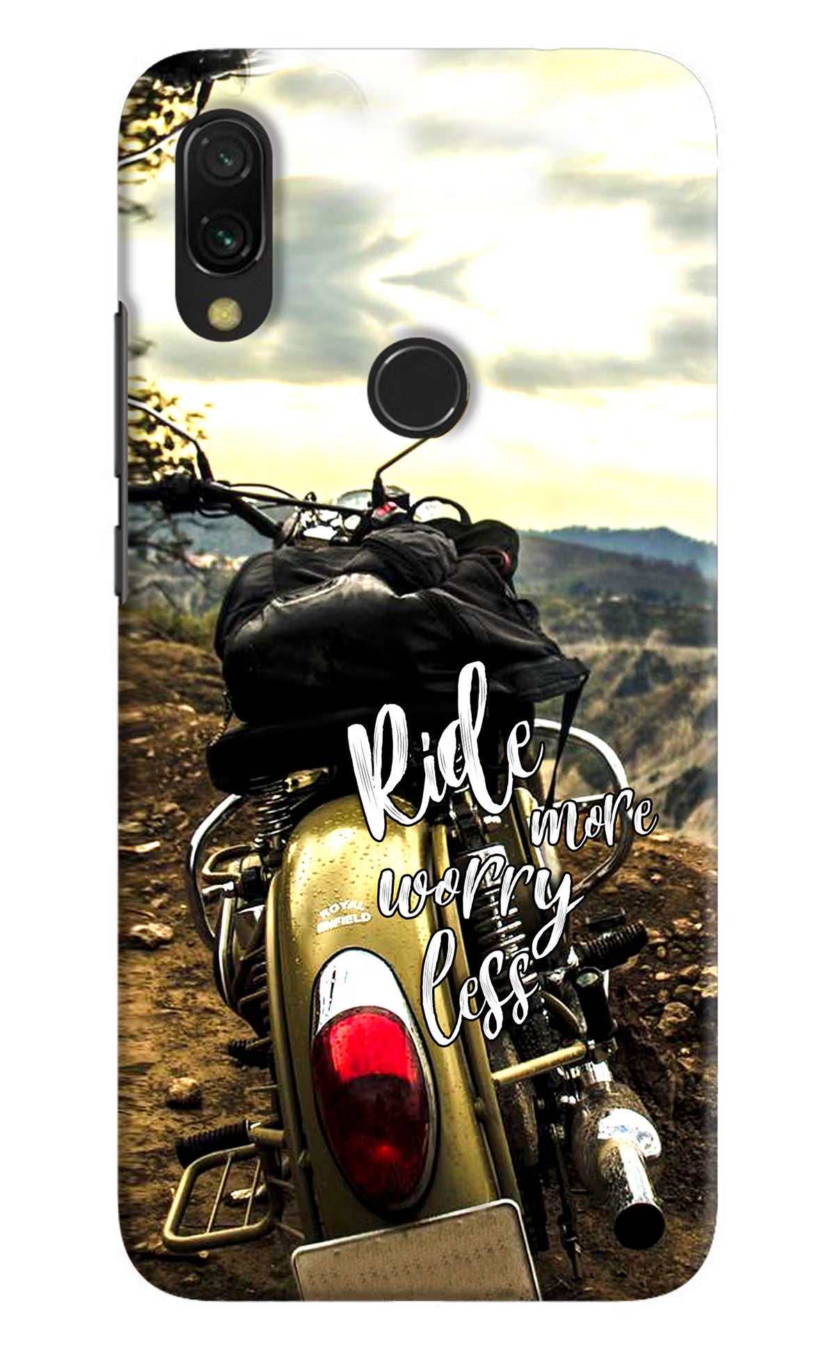 Ride More Worry Less Redmi 7 Hard Case Back Cover by Casekaro