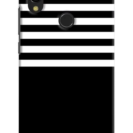 Black and White Print Redmi 7 Hard Case Back Cover by Casekaro