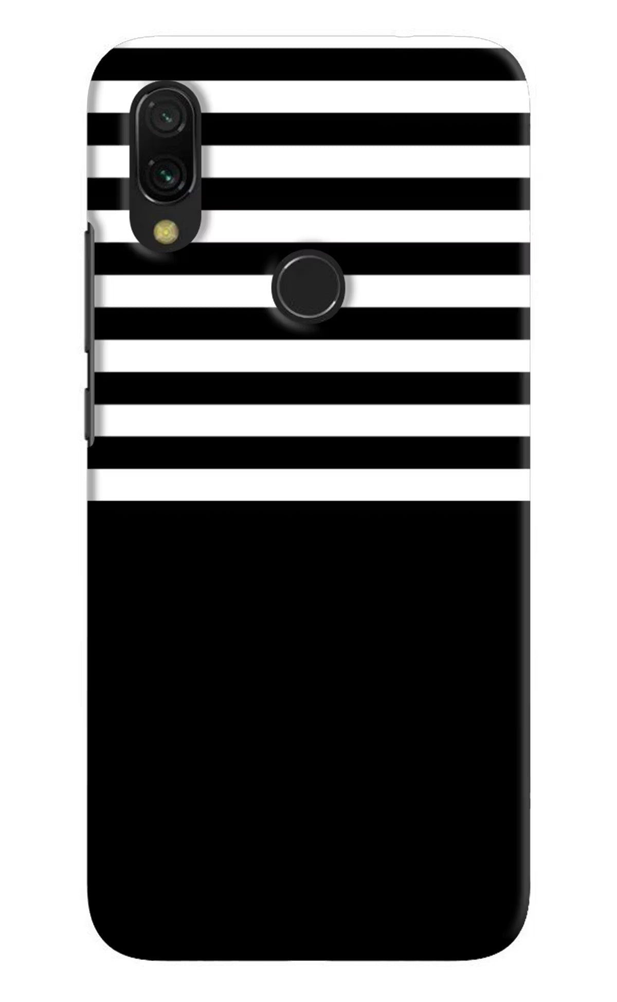 Black and White Print Redmi 7 Hard Case Back Cover by Casekaro
