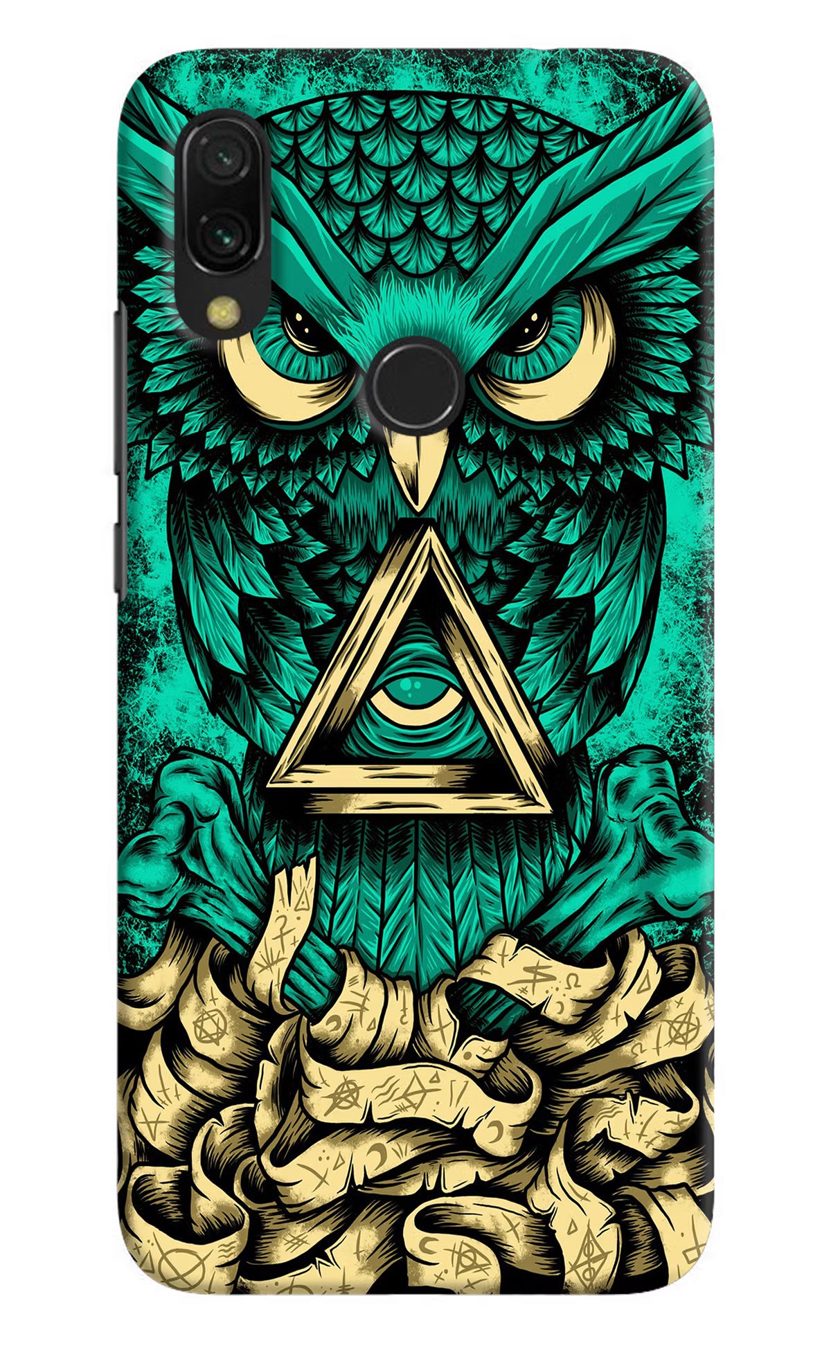 Green Owl Redmi 7 Hard Case Back Cover by Casekaro