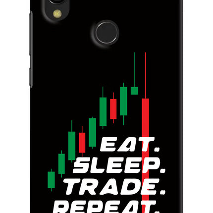 Eat Sleep Trade Repeat Redmi 7 Hard Case Back Cover by Casekaro