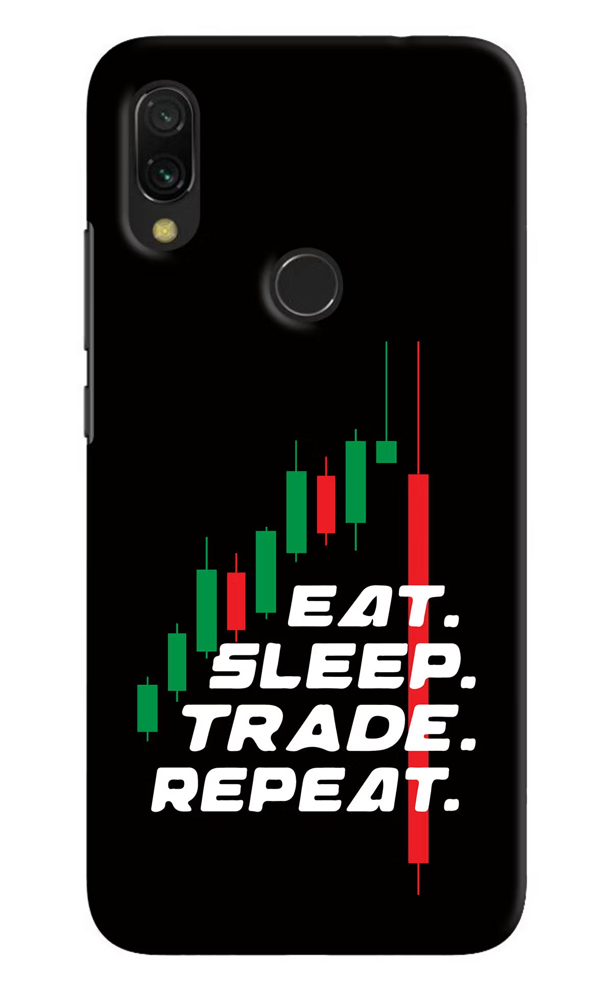 Eat Sleep Trade Repeat Redmi 7 Hard Case Back Cover by Casekaro