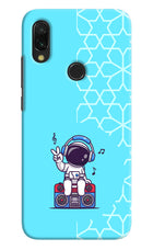 Cute Astronaut Chilling Redmi 7 Hard Case Back Cover by Casekaro