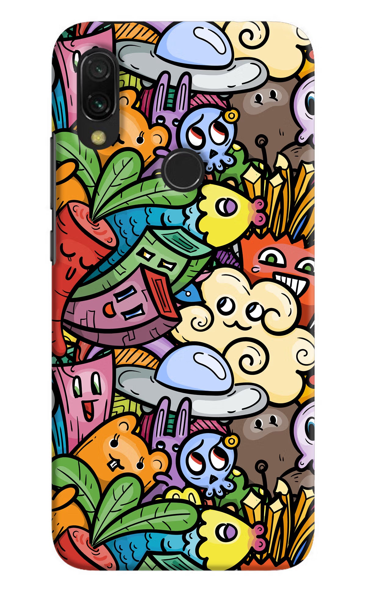 Veggie Doodle Redmi 7 Hard Case Back Cover by Casekaro