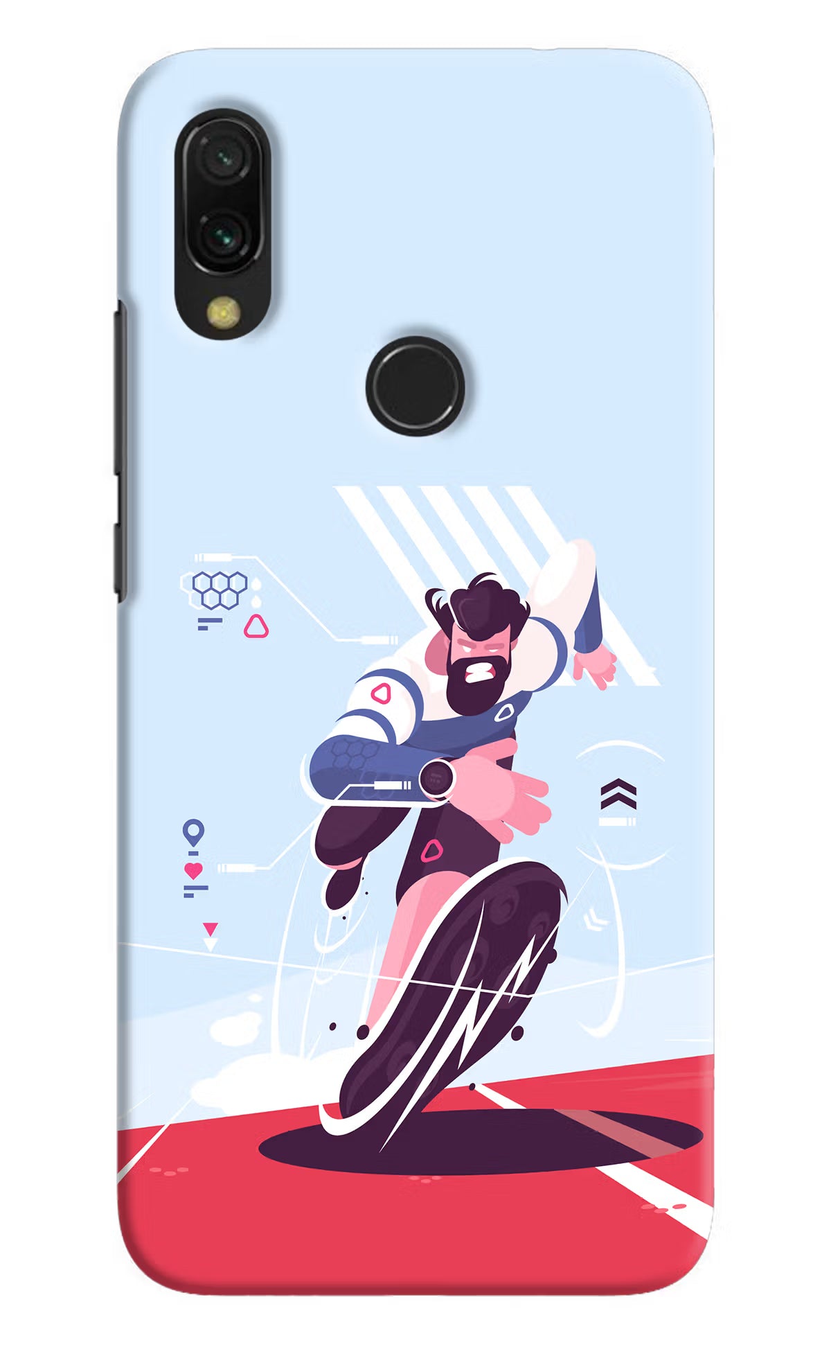 Run Pro Redmi 7 Hard Case Back Cover by Casekaro