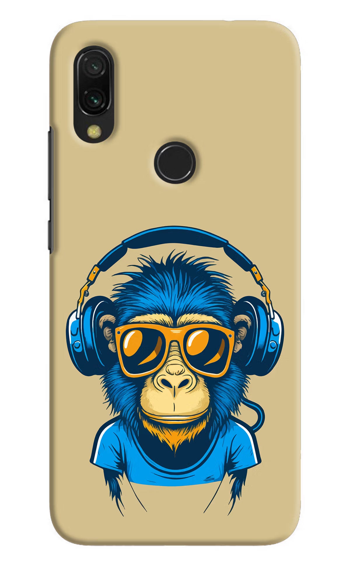 Monkey Headphone Redmi 7 Hard Case Back Cover by Casekaro