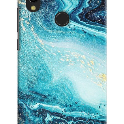 Blue Glitter Marble Redmi 7 Hard Case Back Cover by Casekaro
