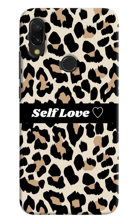 Leopard Print Self Love Redmi 7 Back Cover