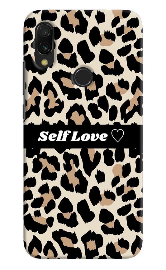 Leopard Print Self Love Redmi 7 Hard Case Back Cover by Casekaro
