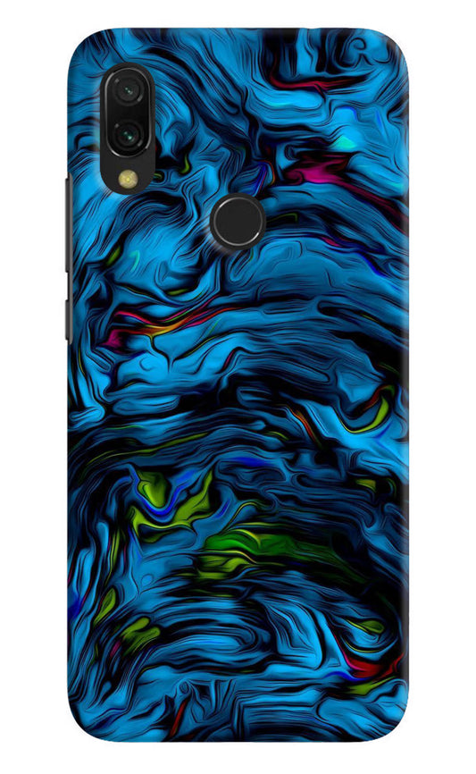 Dark Blue Abstract Redmi 7 Hard Case Back Cover by Casekaro