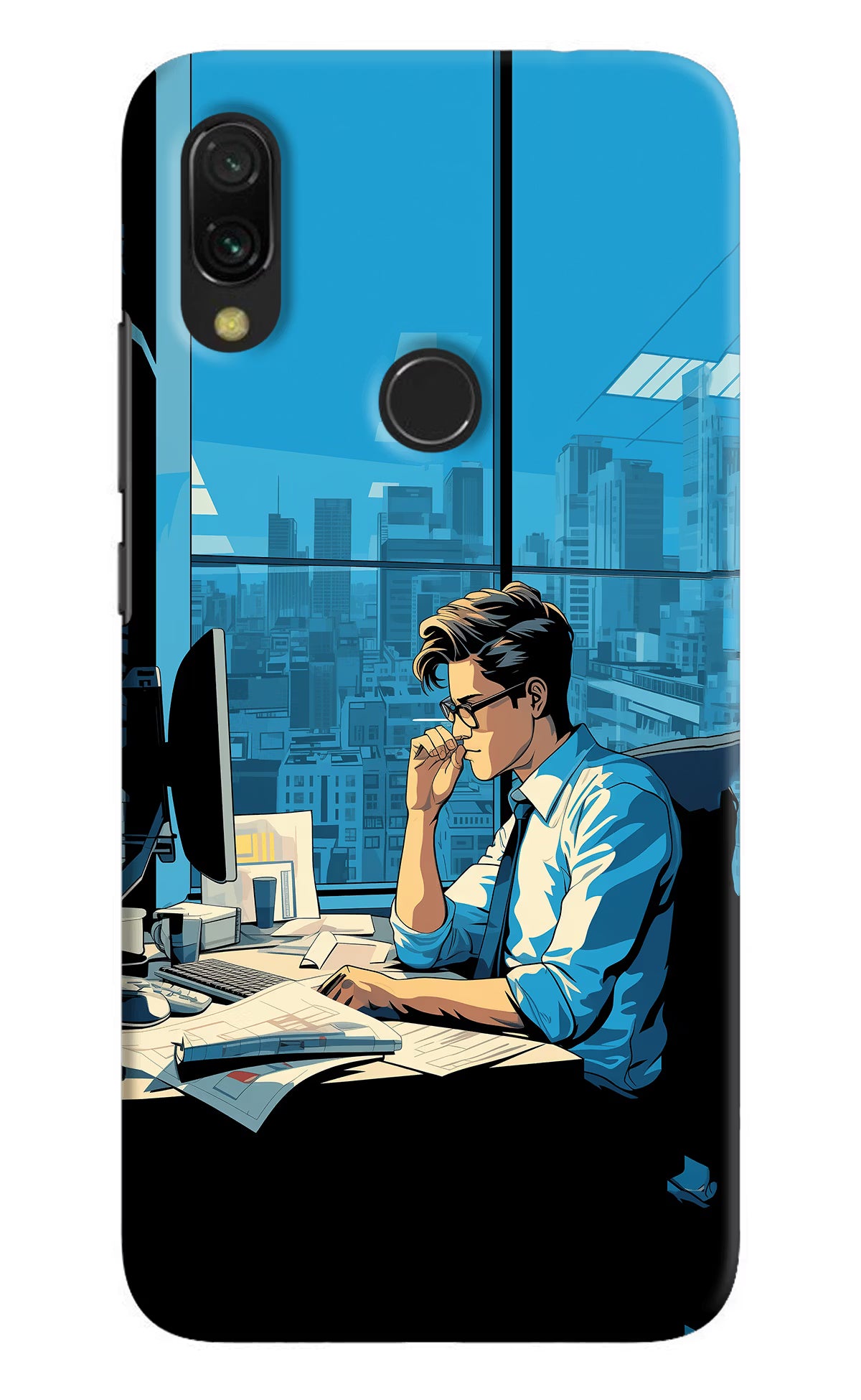 Focused Hustler (AI Generated) Redmi 7 Hard Case Back Cover by Casekaro