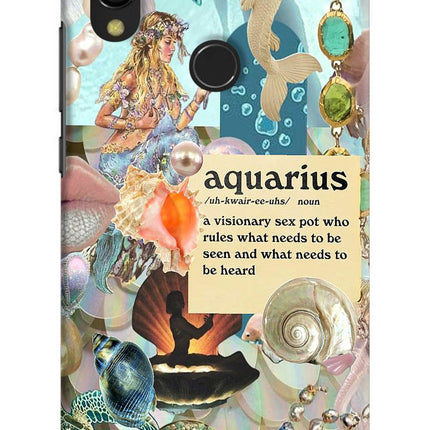 Aquarius Zodiac Redmi 7 Hard Case Back Cover by Casekaro