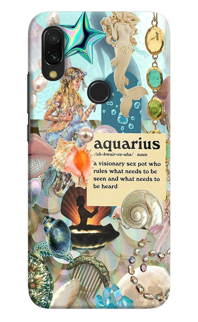 Aquarius Zodiac Redmi 7 Hard Case Back Cover by Casekaro