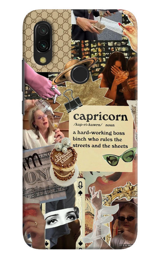 Capricorn Zodiac Redmi 7 Hard Case Back Cover by Casekaro