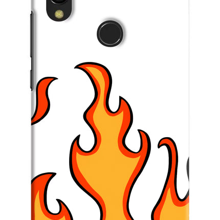 Fired Up – White Redmi 7 Hard Case Back Cover by Casekaro