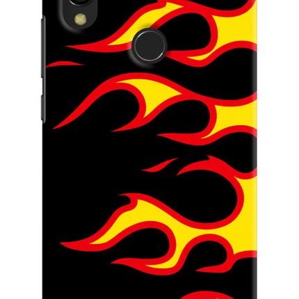 Side Sweep Flames Redmi 7 Hard Case Back Cover by Casekaro