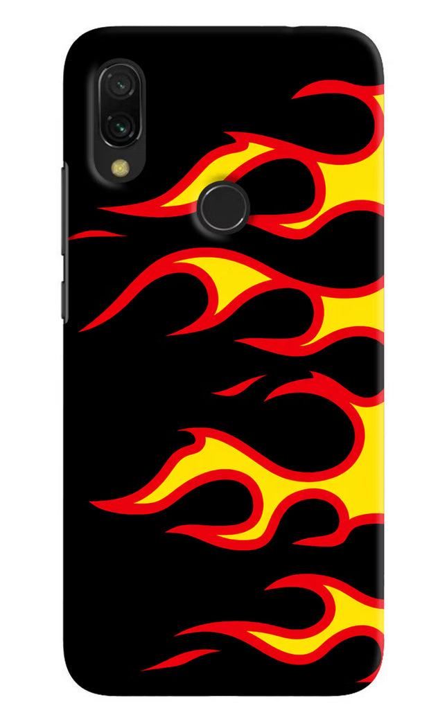 Side Sweep Flames Redmi 7 Hard Case Back Cover by Casekaro