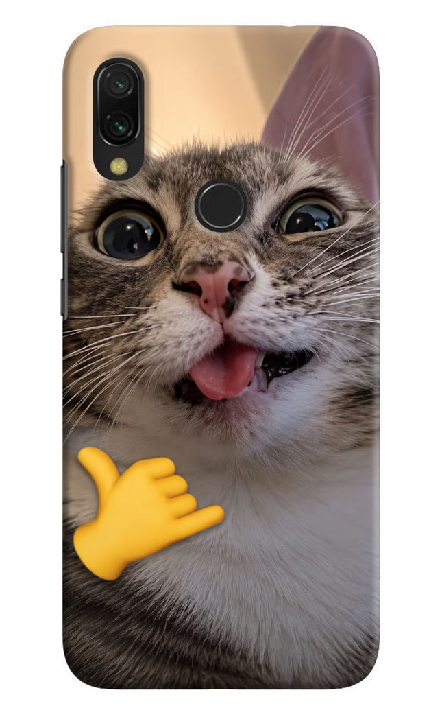 Silly Cat Call Redmi 7 Hard Case Back Cover by Casekaro