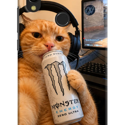 Gamer Cat Energy Redmi 7 Hard Case Back Cover by Casekaro