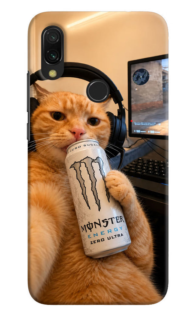 Gamer Cat Energy Redmi 7 Hard Case Back Cover by Casekaro