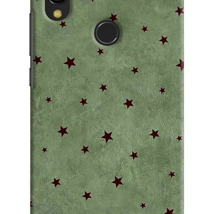 Green Stars Redmi 7 Hard Case Back Cover by Casekaro
