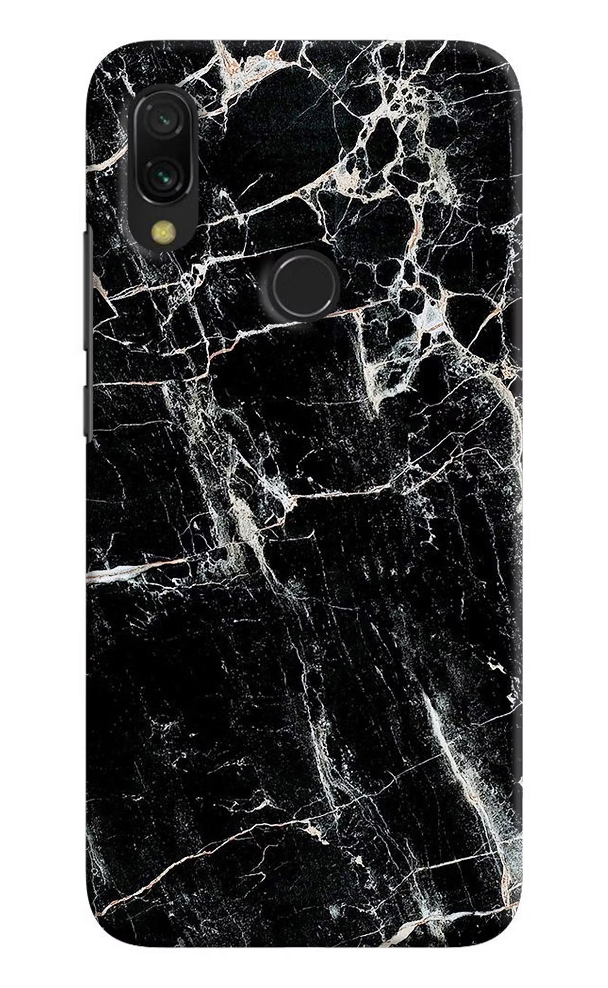 Black Marble Texture Redmi Y3 Hard Case Back Cover by Casekaro