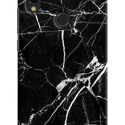 Black Marble Pattern Redmi Y3 Hard Case Back Cover by Casekaro