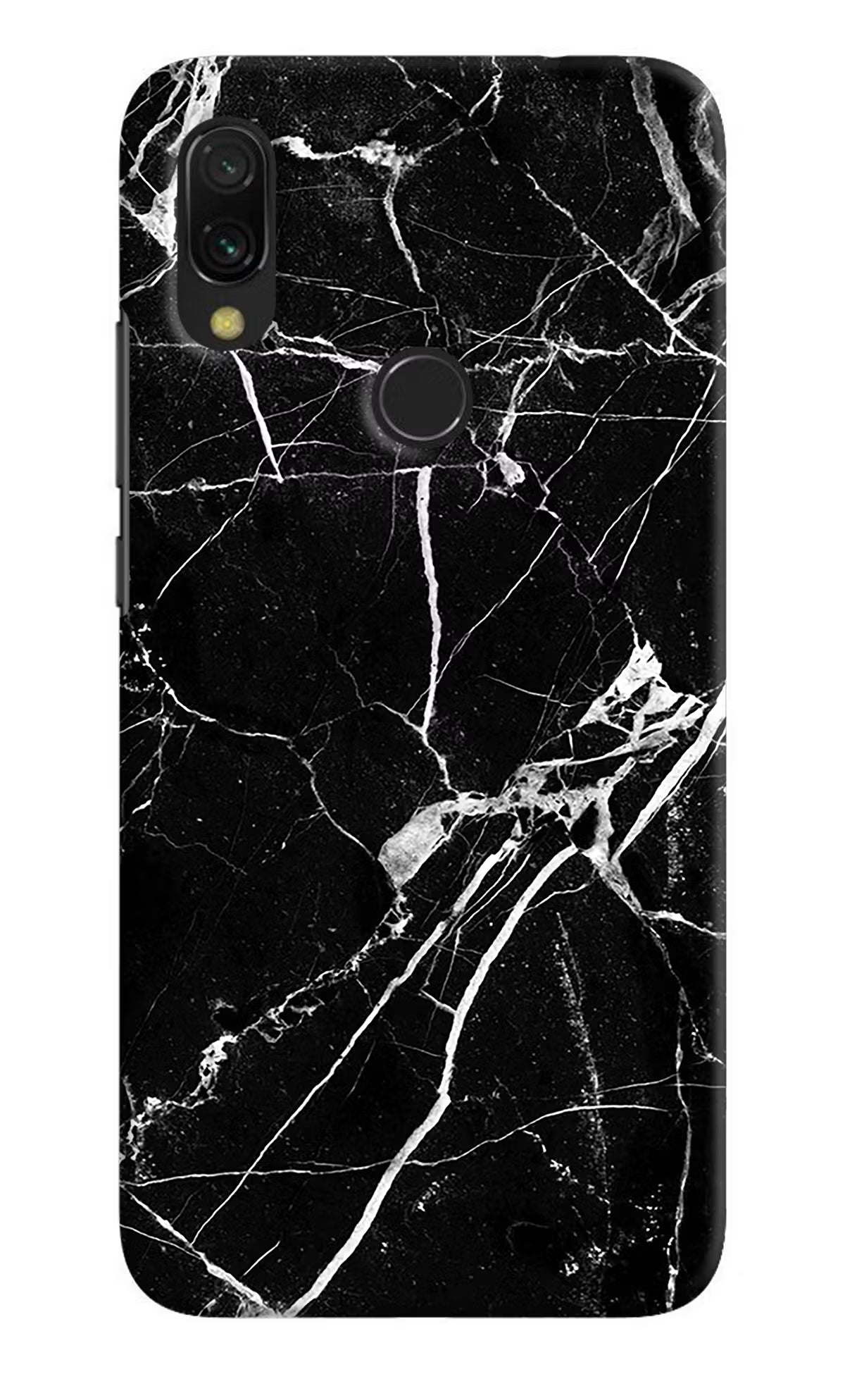 Black Marble Pattern Redmi Y3 Hard Case Back Cover by Casekaro