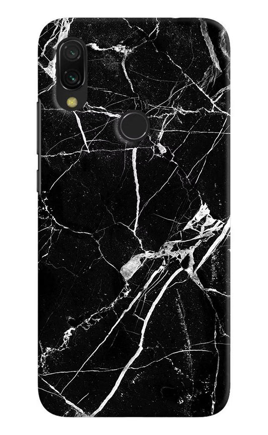 Black Marble Pattern Redmi Y3 Hard Case Back Cover by Casekaro