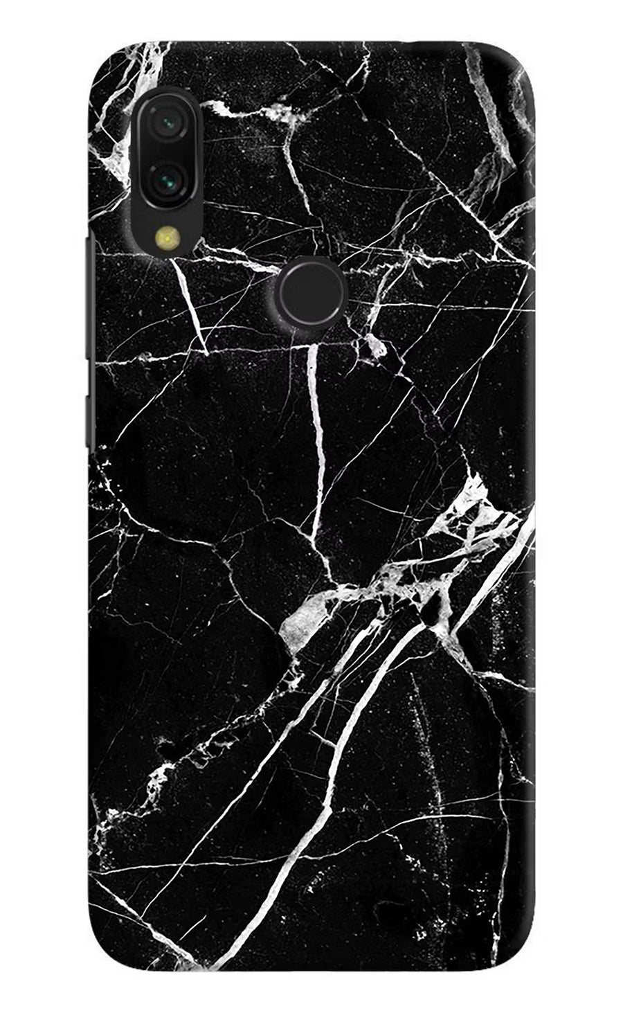 Black Marble Pattern Redmi Y3 Back Cover, Hard case