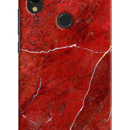 Red Marble Design Redmi Y3 Hard Case Back Cover by Casekaro
