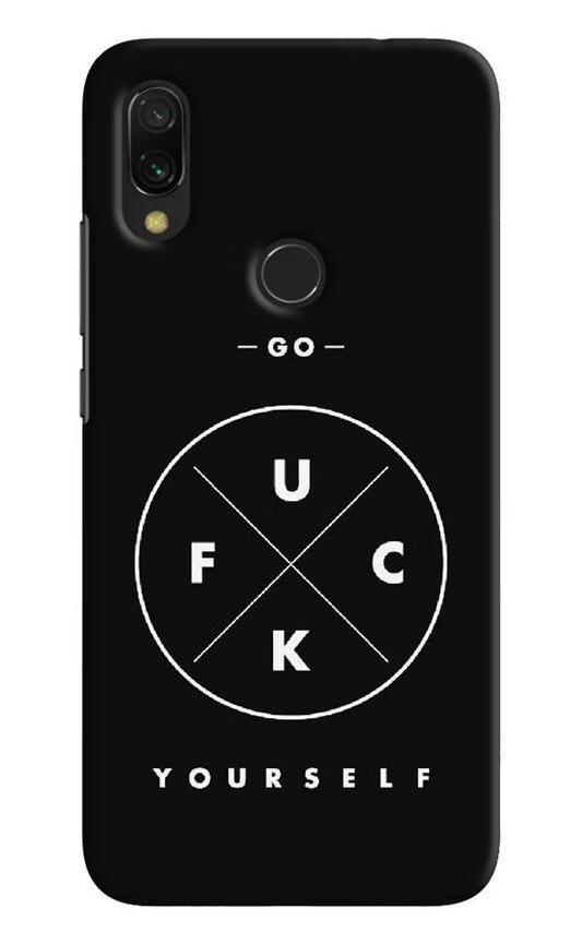 Go Fuck Yourself Redmi Y3 Hard Case Back Cover by Casekaro