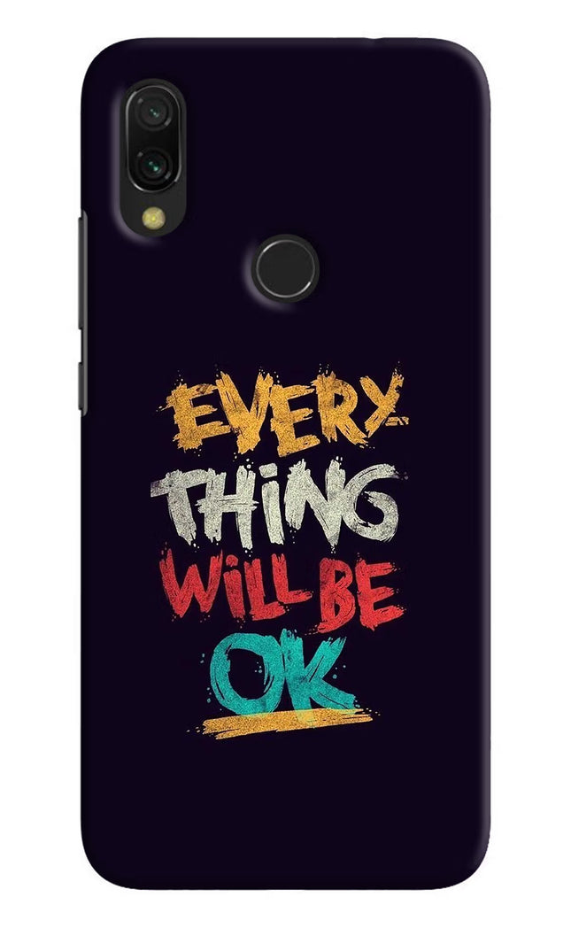 Everything Will Be Ok Redmi Y3 Hard Case Back Cover by Casekaro