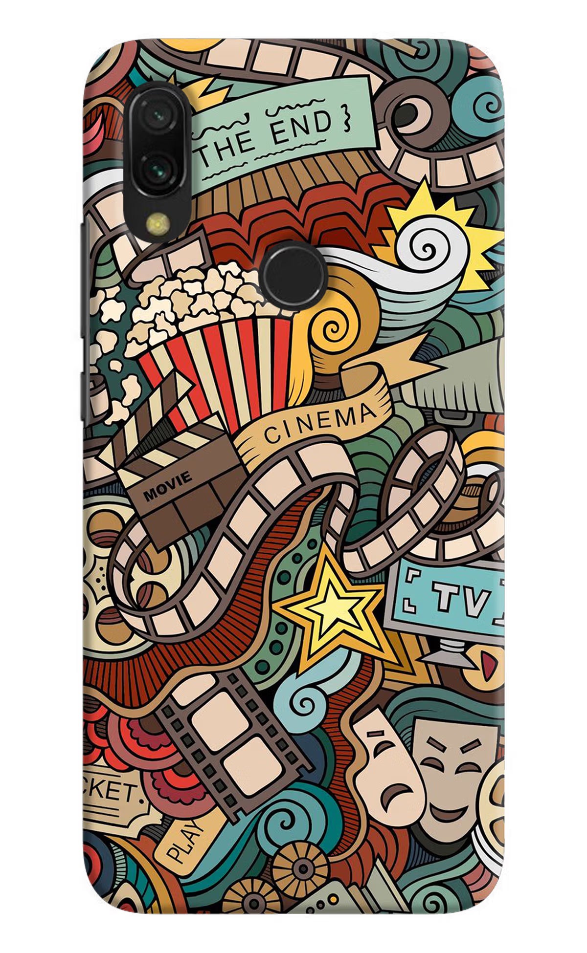 Cinema Abstract Redmi Y3 Hard Case Back Cover by Casekaro