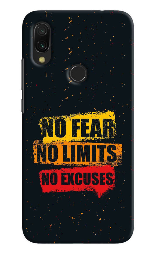No Fear No Limits No Excuse Redmi Y3 Hard Case Back Cover by Casekaro