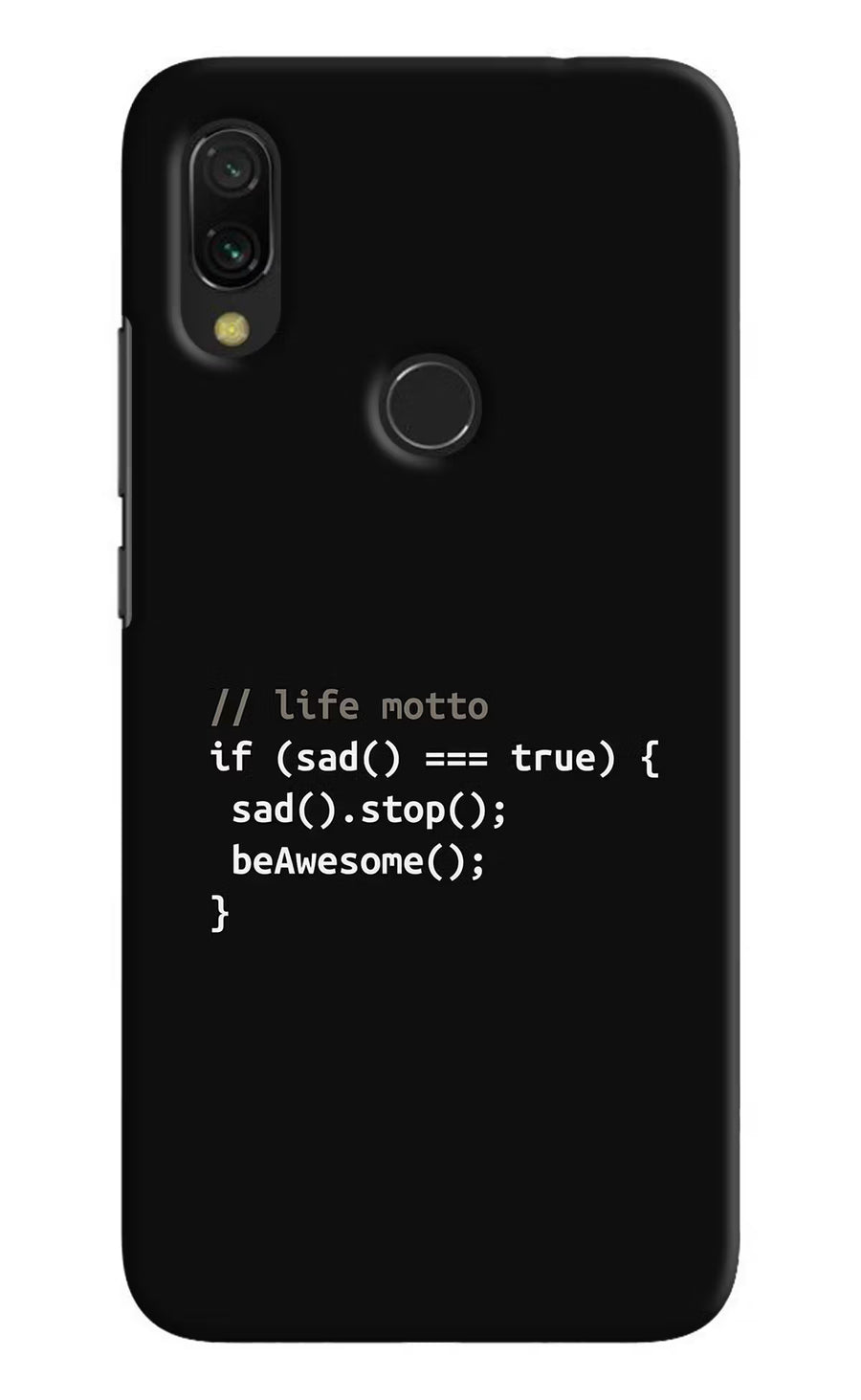 Life Motto Code Redmi Y3 Back Cover, Hard case