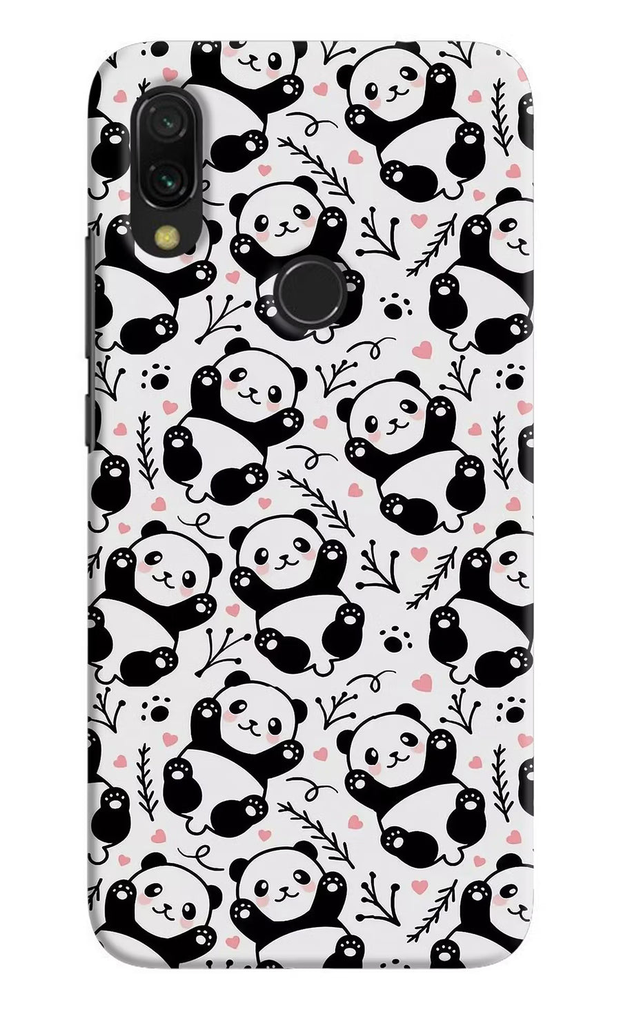 Cute Panda Redmi Y3 Back Cover, Hard case